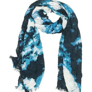 Blue and White Tie-Dye Scarf
